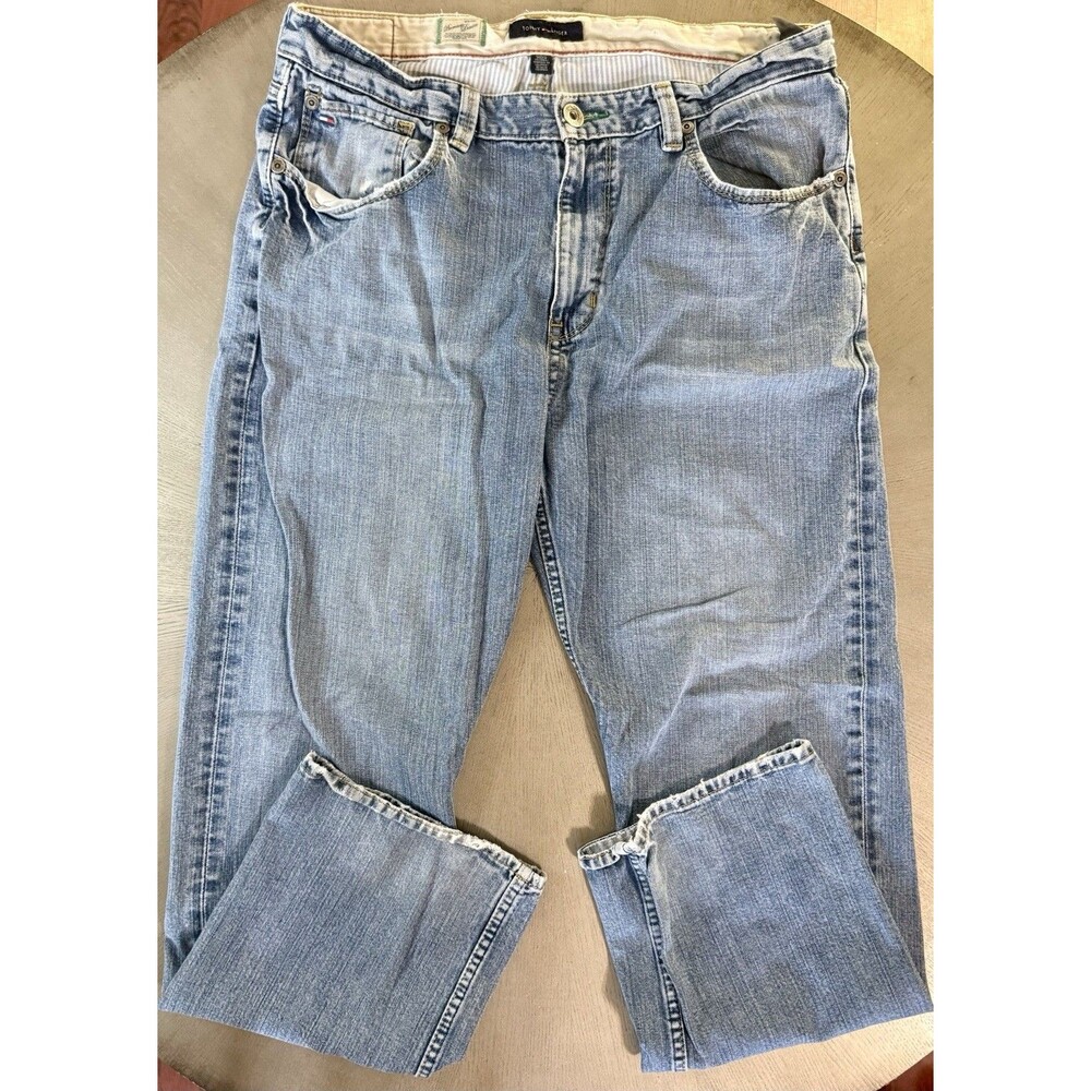Vintage 2008 Tommy Hilfiger American Classics Distressed Jeans 36x32 Blue Denim